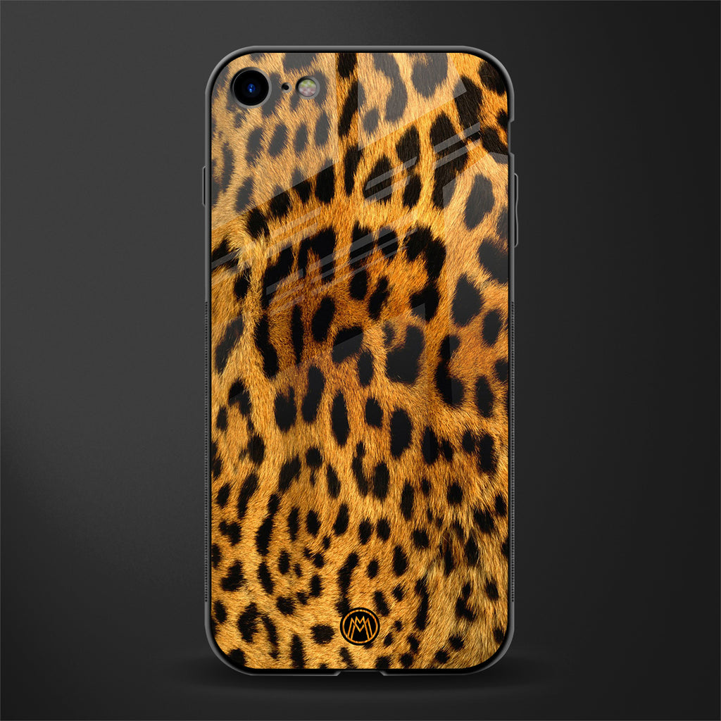 leopard fur glass case for iphone se 2020 image