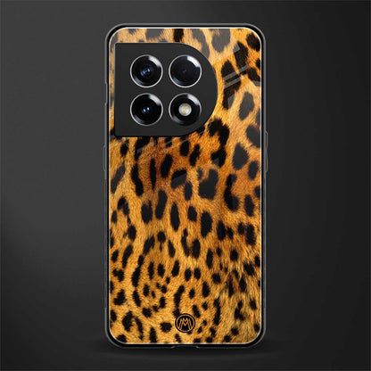 leopard fur back phone cover | glass case for oneplus 11