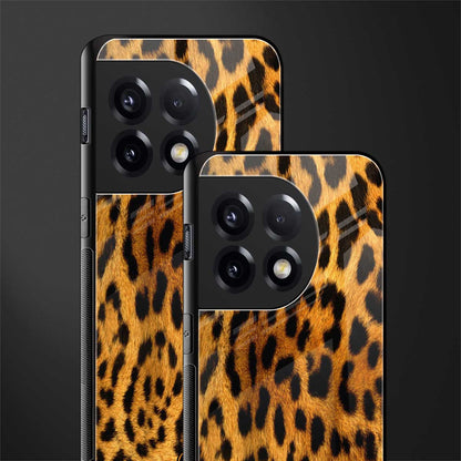 leopard fur back phone cover | glass case for oneplus 11r