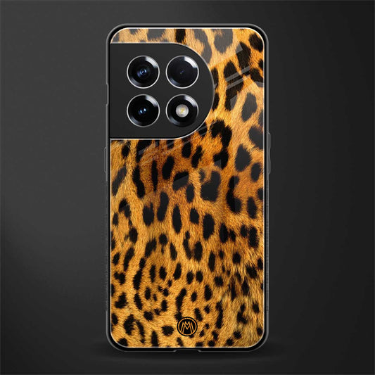 leopard fur back phone cover | glass case for oneplus 11r