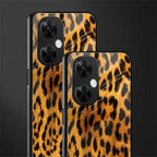 leopard fur back phone cover | glass case for oneplus nord ce 3 lite