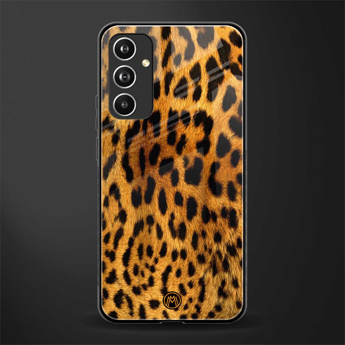 leopard fur back phone cover | glass case for samsung galaxy a54 5g