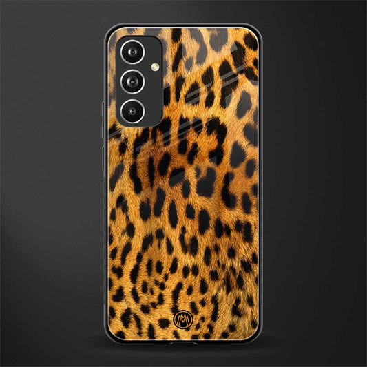 leopard fur back phone cover | glass case for samsung galaxy a54 5g