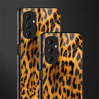 leopard fur back phone cover | glass case for samsung galaxy a14 5g