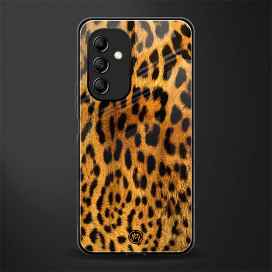 leopard fur back phone cover | glass case for samsung galaxy a14 5g