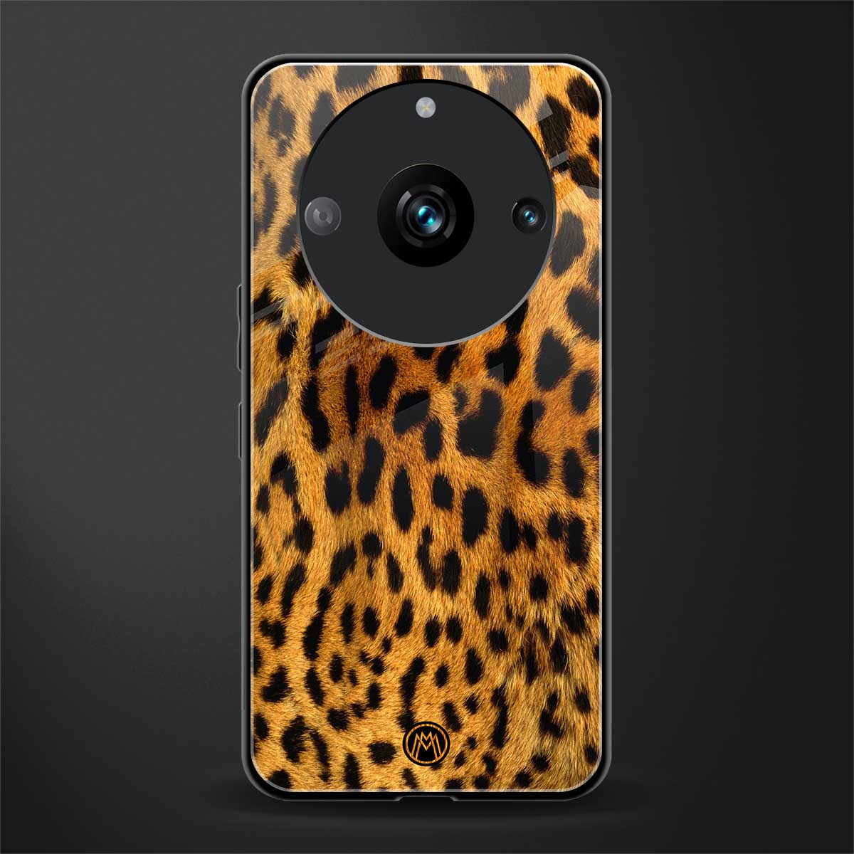 leopard fur back phone cover | glass case for realme 11 pro 5g