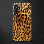 leopard fur back phone cover | glass case for samsun galaxy a24 4g
