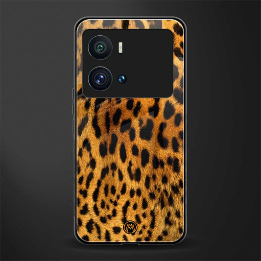 leopard fur back phone cover | glass case for iQOO 9 Pro