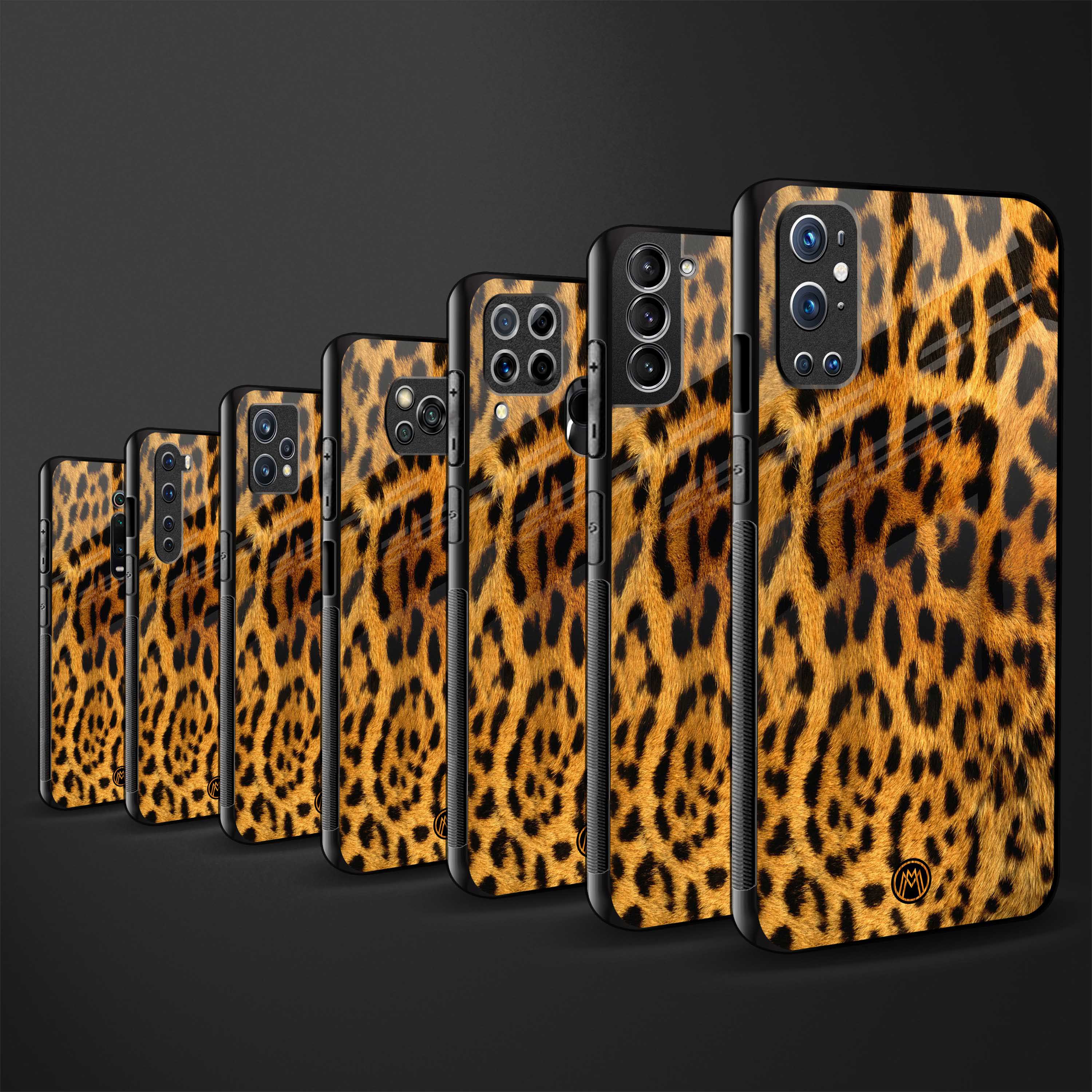 leopard fur glass case for oppo a54 image-3