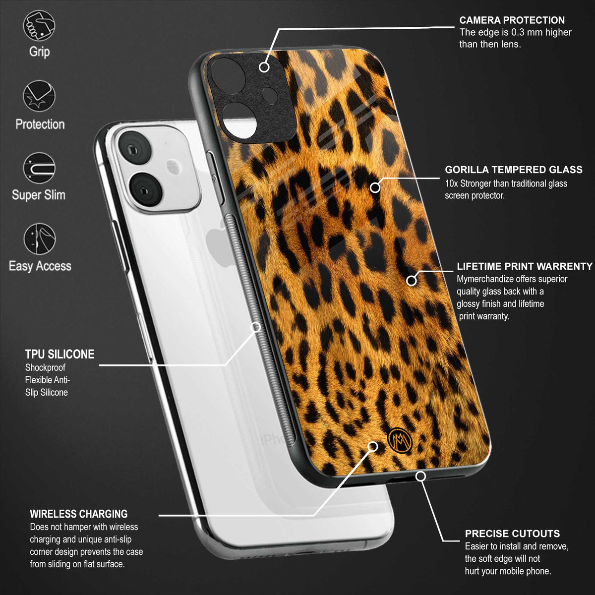 leopard fur glass case for samsung galaxy s9 plus image-4