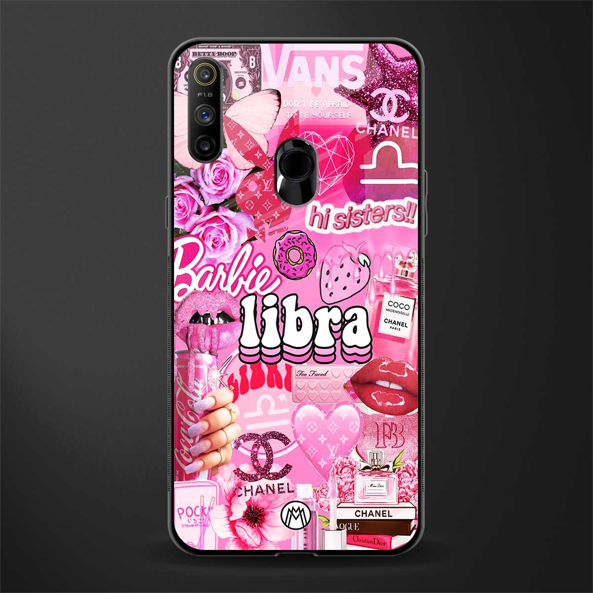 libra aesthetic collage glass case for realme narzo 10a image