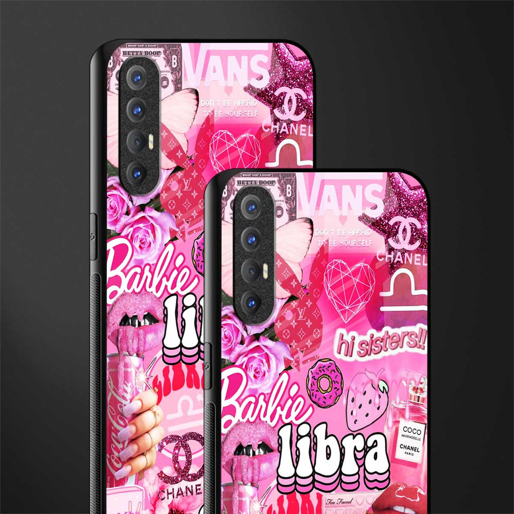 libra aesthetic collage glass case for oppo reno 3 pro image-2