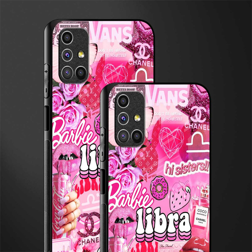 libra aesthetic collage glass case for samsung galaxy m51 image-2