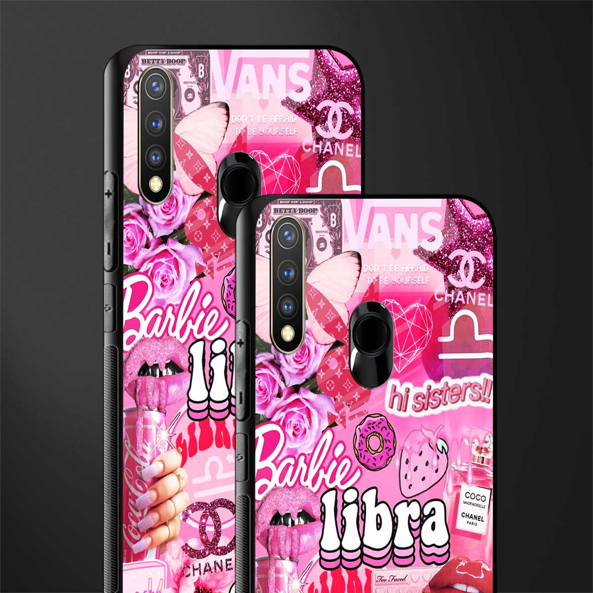 libra aesthetic collage glass case for vivo u20 image-2