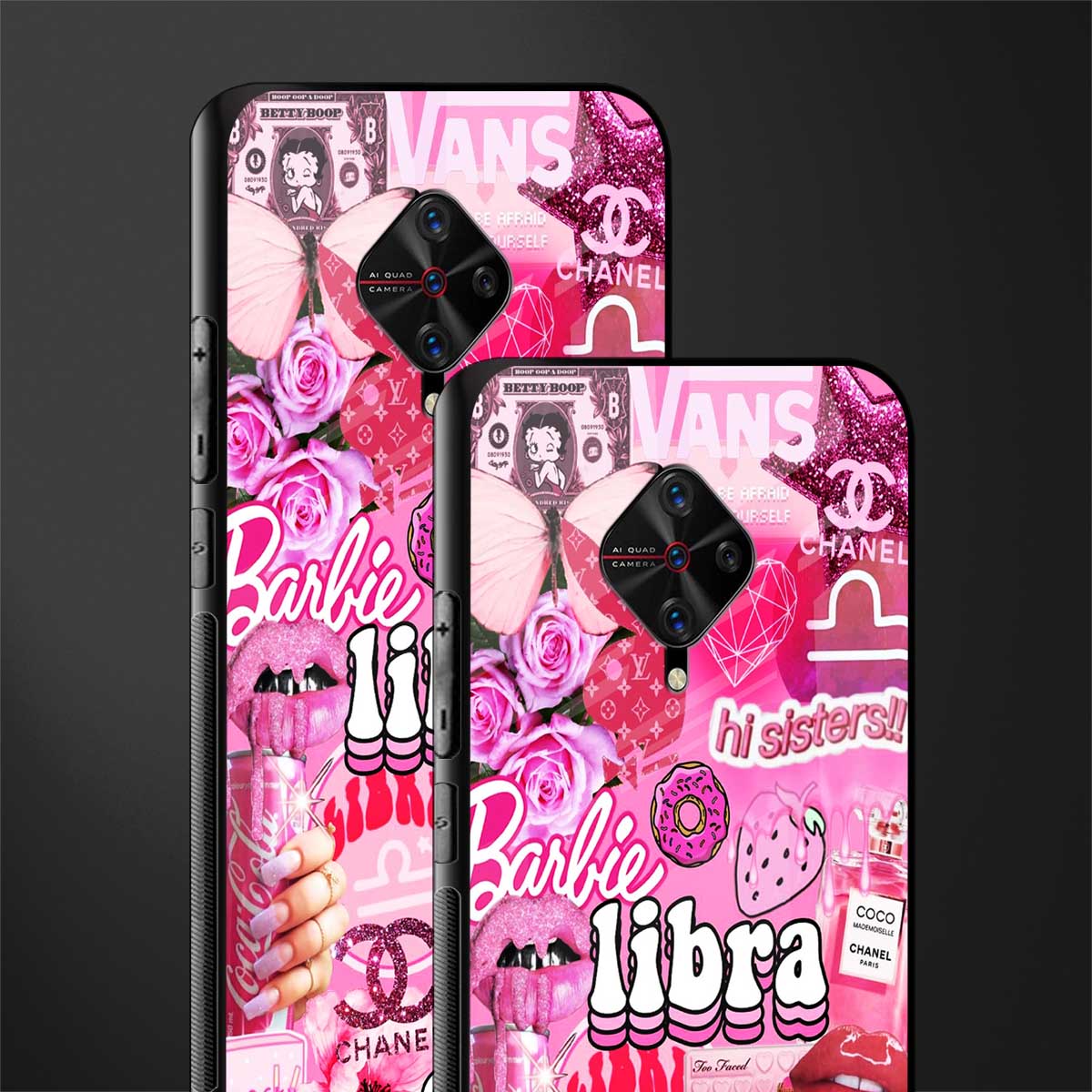 libra aesthetic collage glass case for vivo s1 pro image-2