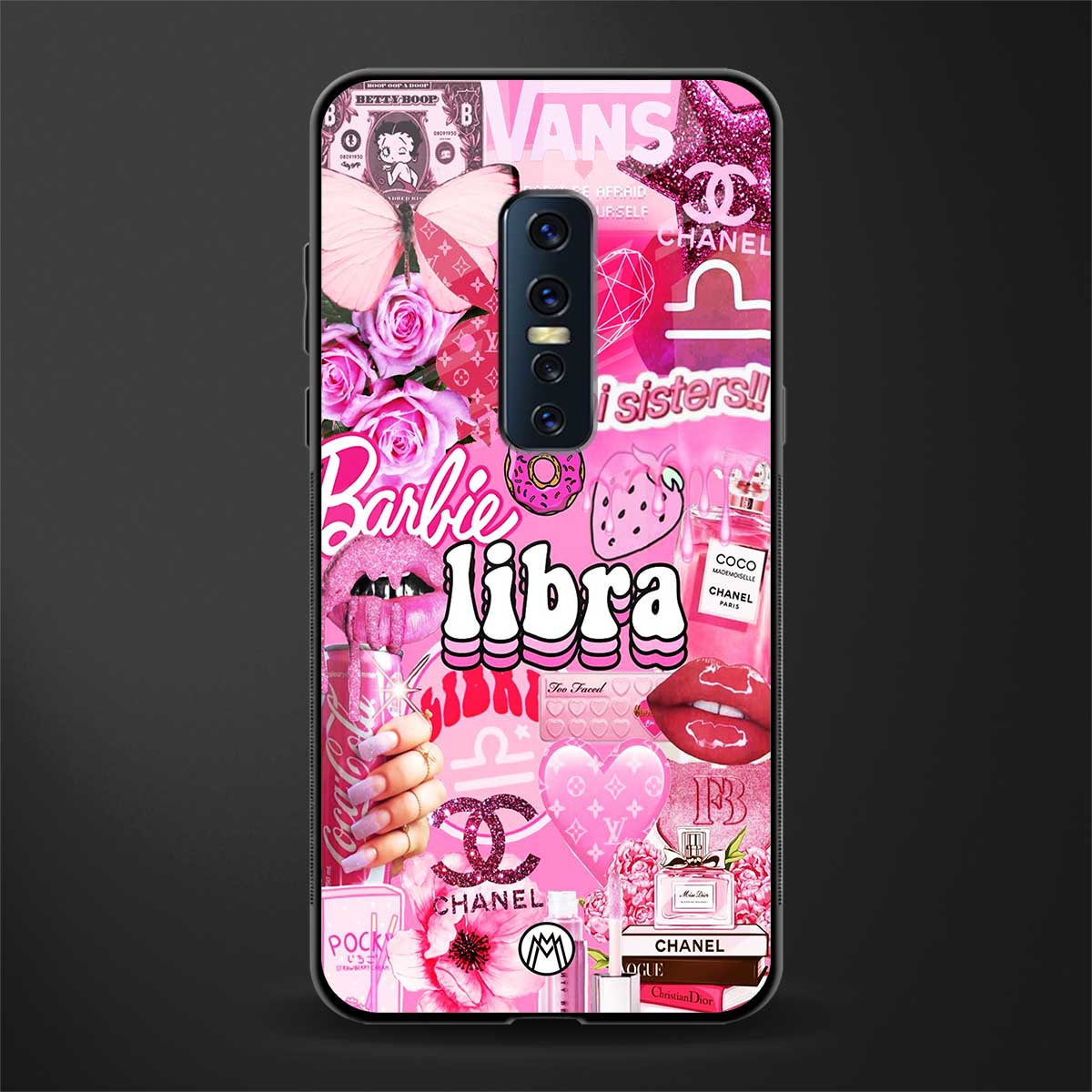 libra aesthetic collage glass case for vivo v17 pro image