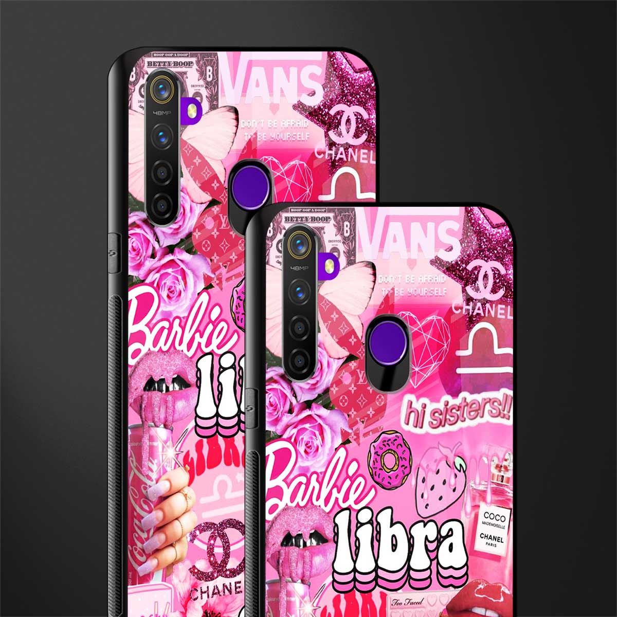 libra aesthetic collage glass case for realme 5 image-2