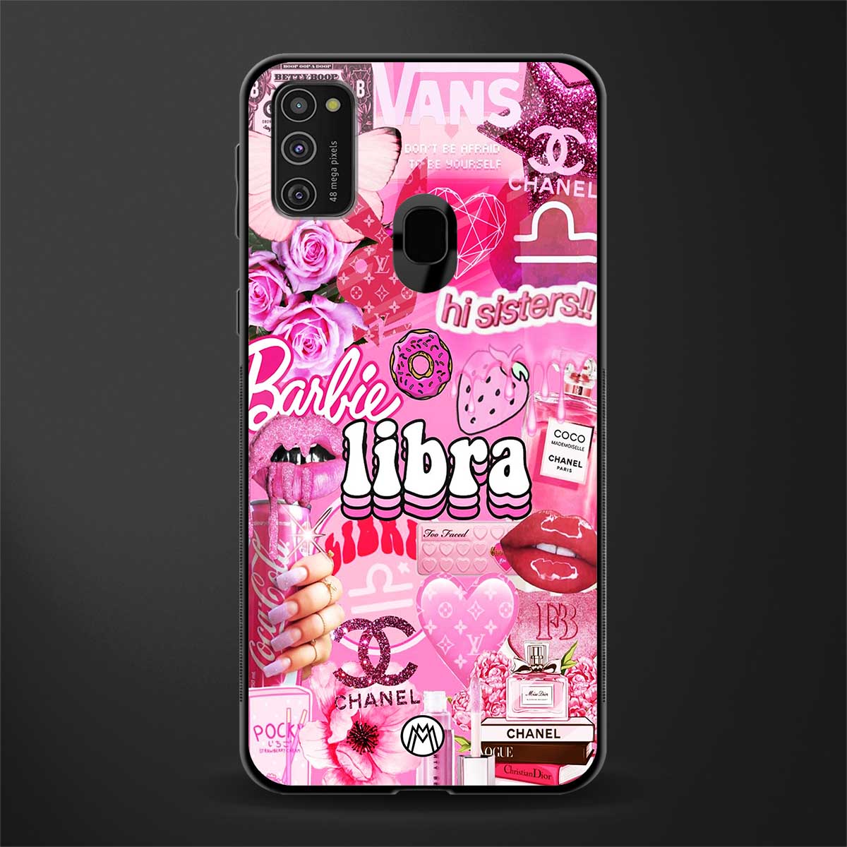 libra aesthetic collage glass case for samsung galaxy m21 image