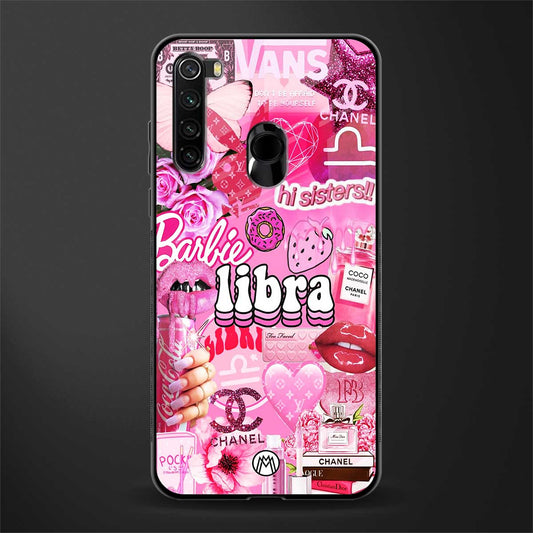 libra aesthetic collage glass case for redmi note 8 image