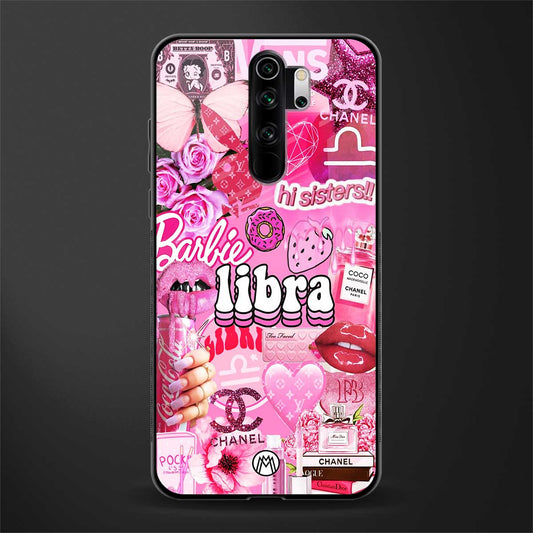libra aesthetic collage glass case for redmi note 8 pro image