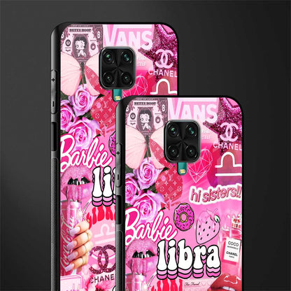 libra aesthetic collage glass case for redmi note 9 pro max image-2