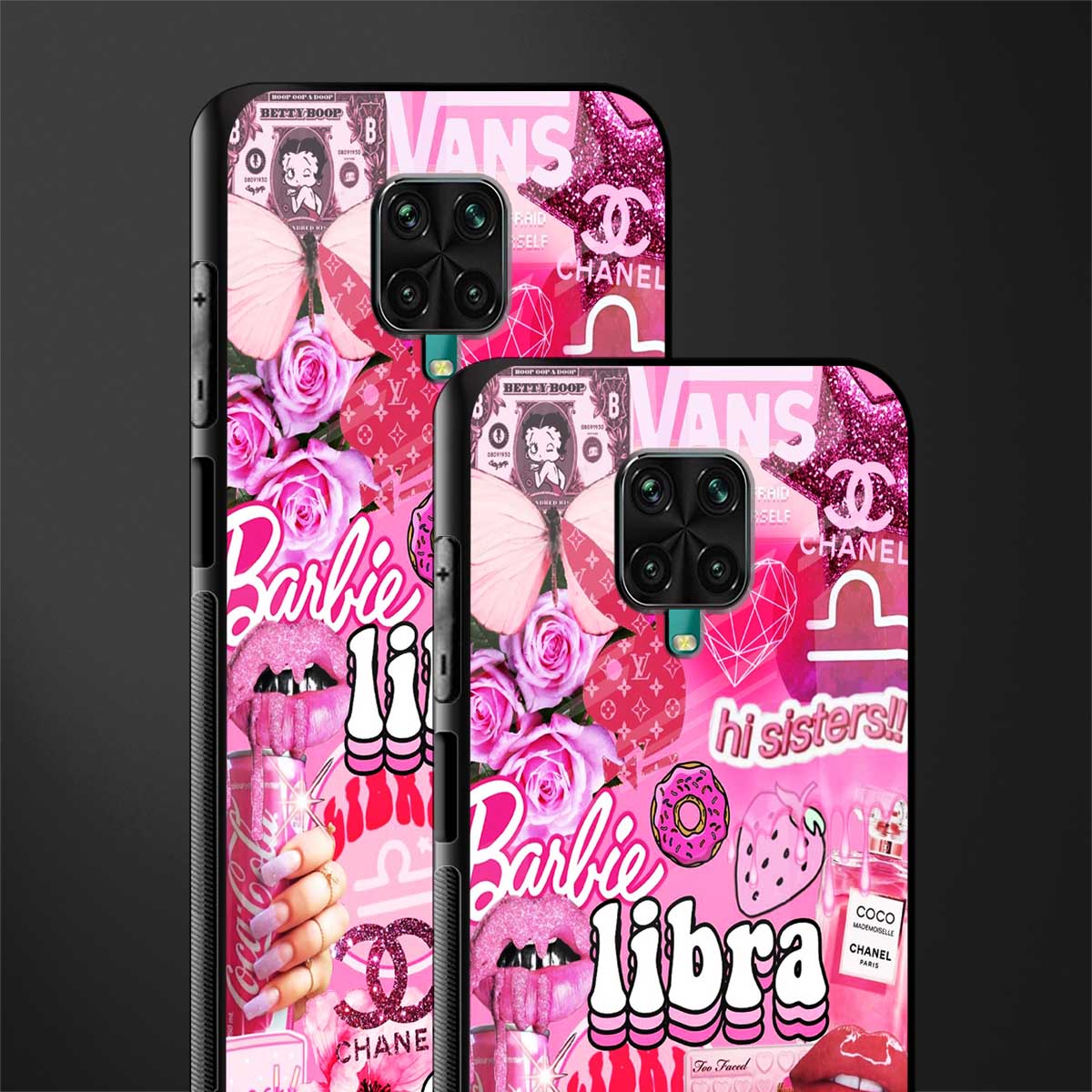 libra aesthetic collage glass case for redmi note 9 pro image-2