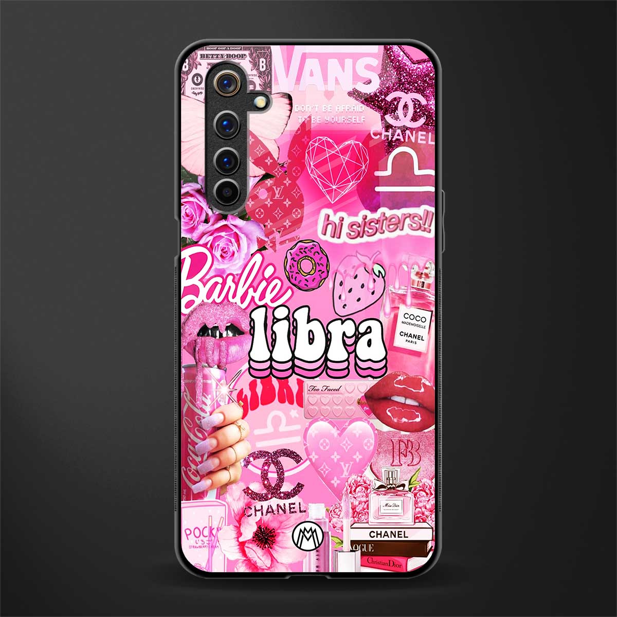 libra aesthetic collage glass case for realme 6 pro image