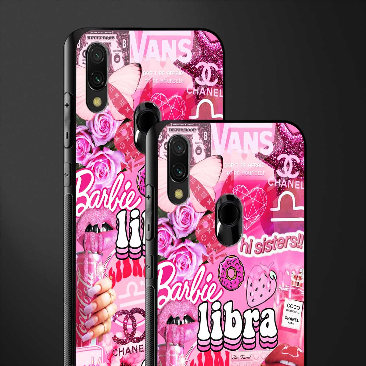 libra aesthetic collage glass case for redmi note 7s image-2