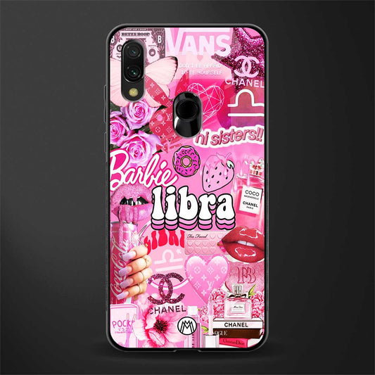 libra aesthetic collage glass case for redmi note 7 pro image