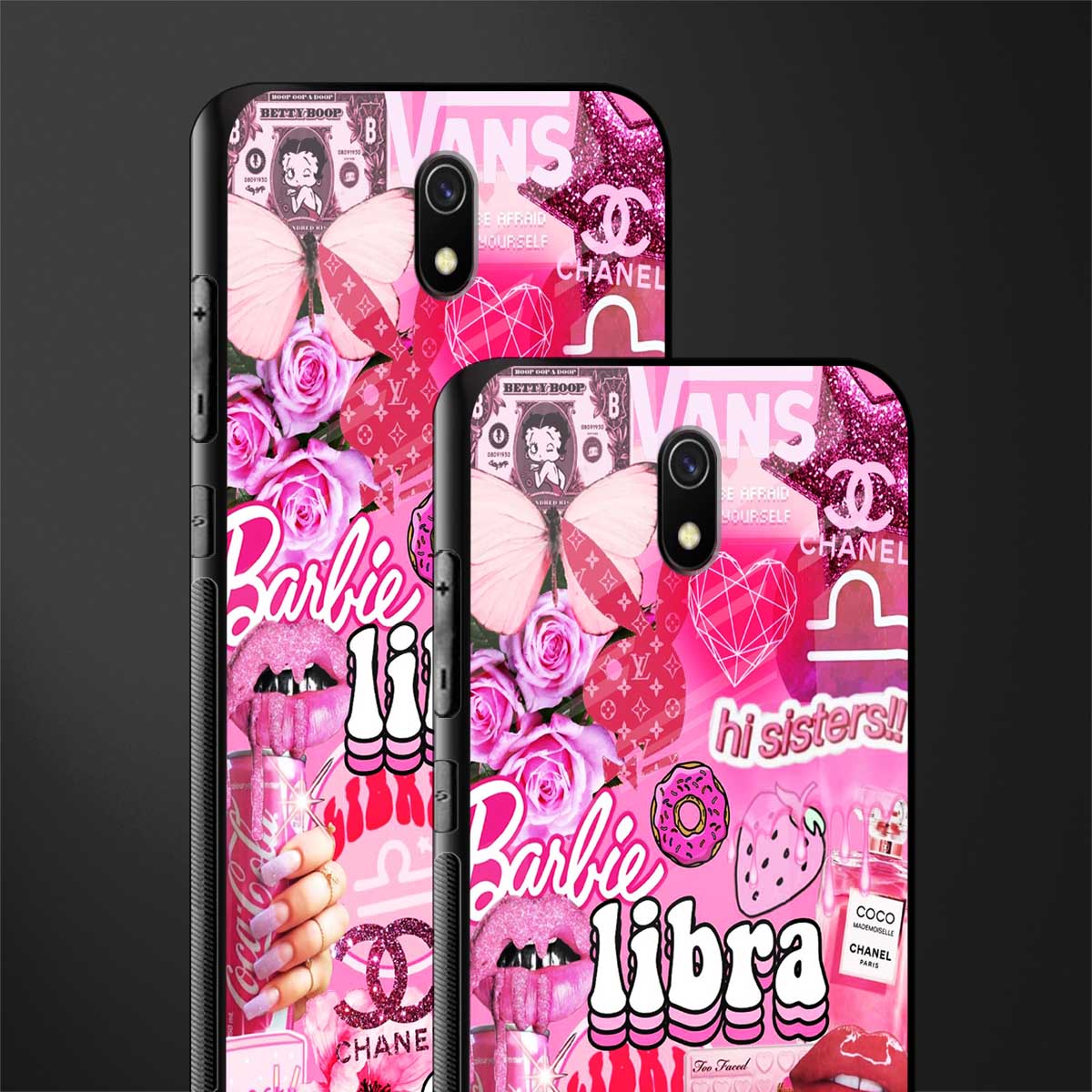libra aesthetic collage glass case for redmi 8a image-2