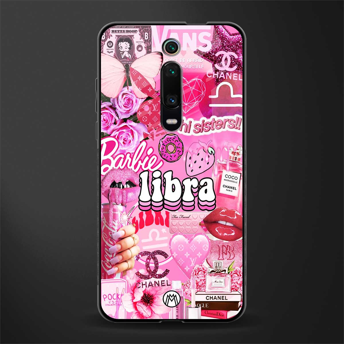 libra aesthetic collage glass case for redmi k20 image
