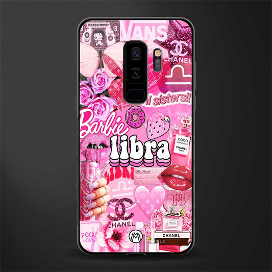 libra aesthetic collage glass case for samsung galaxy s9 plus image