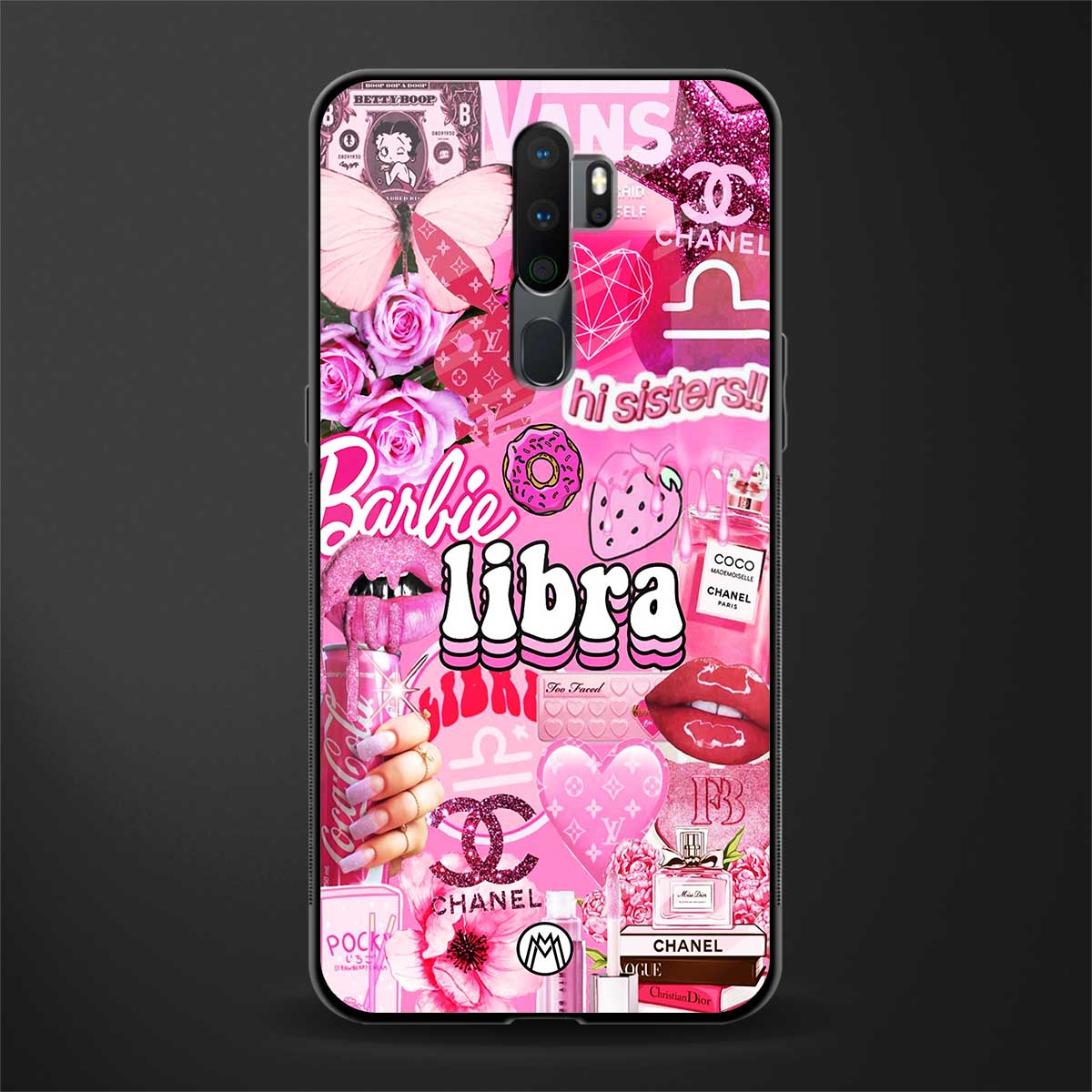 libra aesthetic collage glass case for oppo a5 2020 image