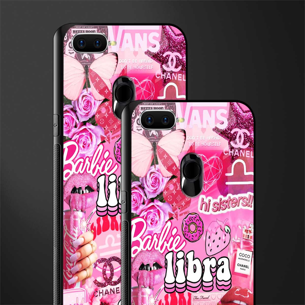 libra aesthetic collage glass case for oppo a7 image-2