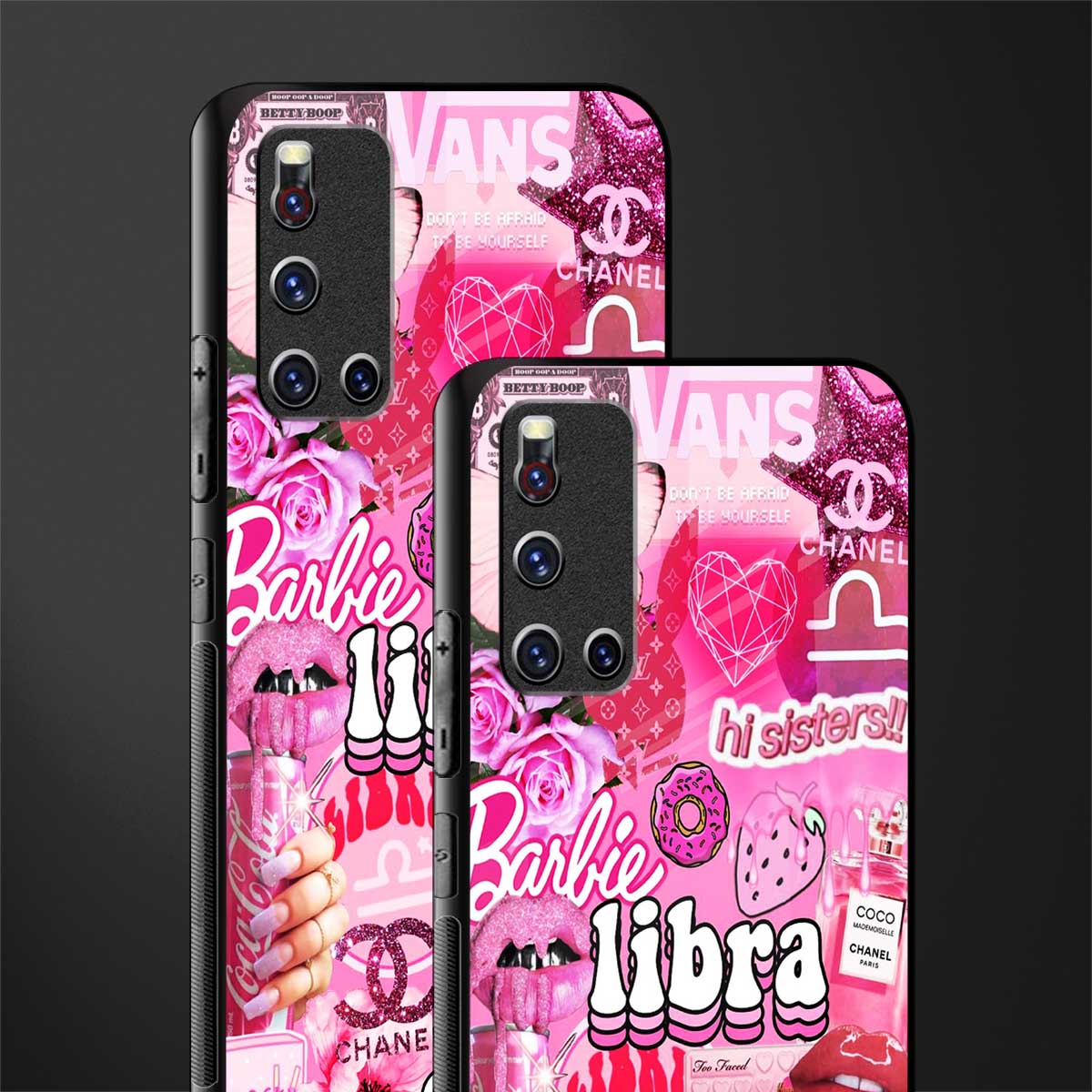 libra aesthetic collage glass case for vivo v19 image-2