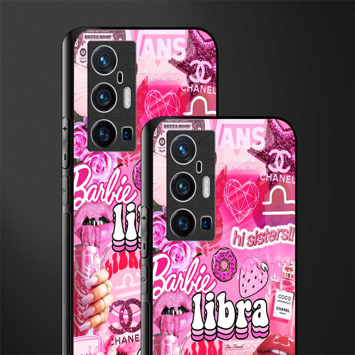 libra aesthetic collage glass case for vivo x70 pro plus image-2
