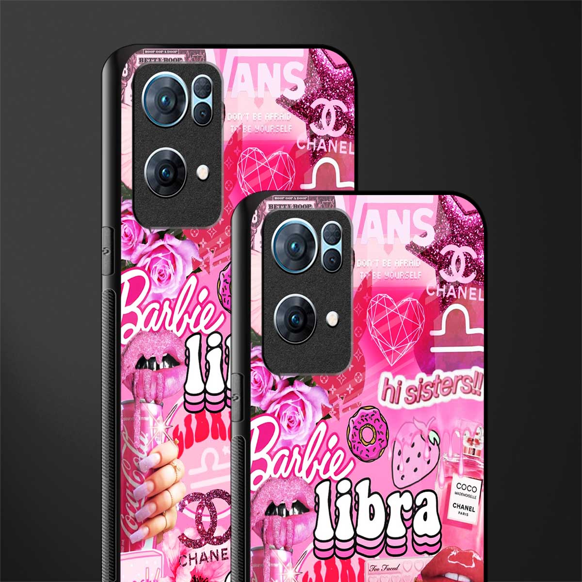 libra aesthetic collage glass case for oppo reno7 pro 5g image-2