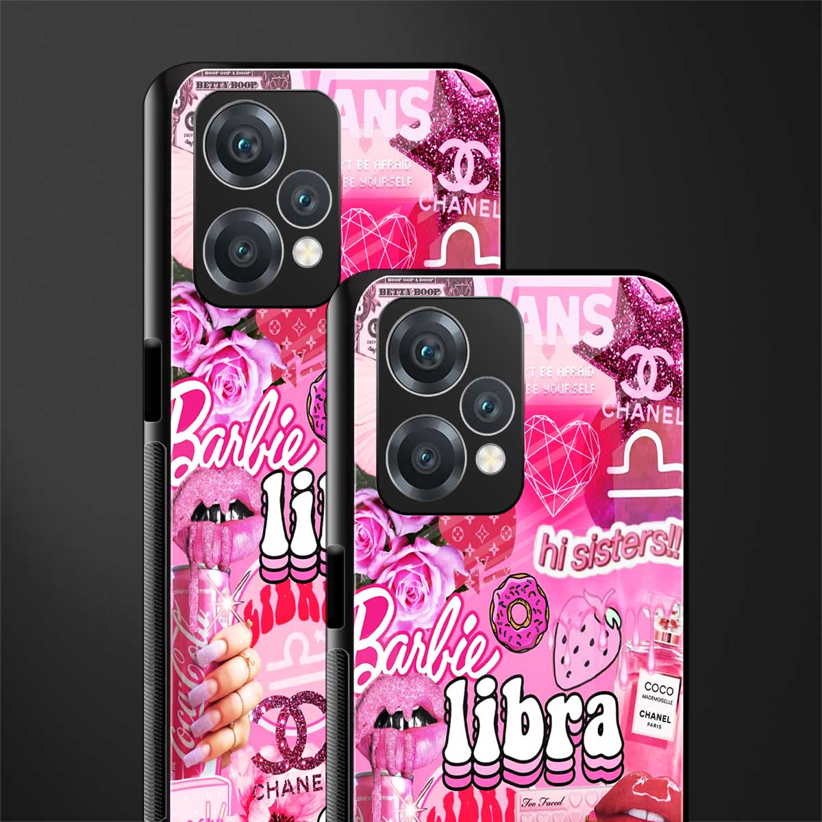 libra aesthetic collage back phone cover | glass case for realme 9 pro 5g