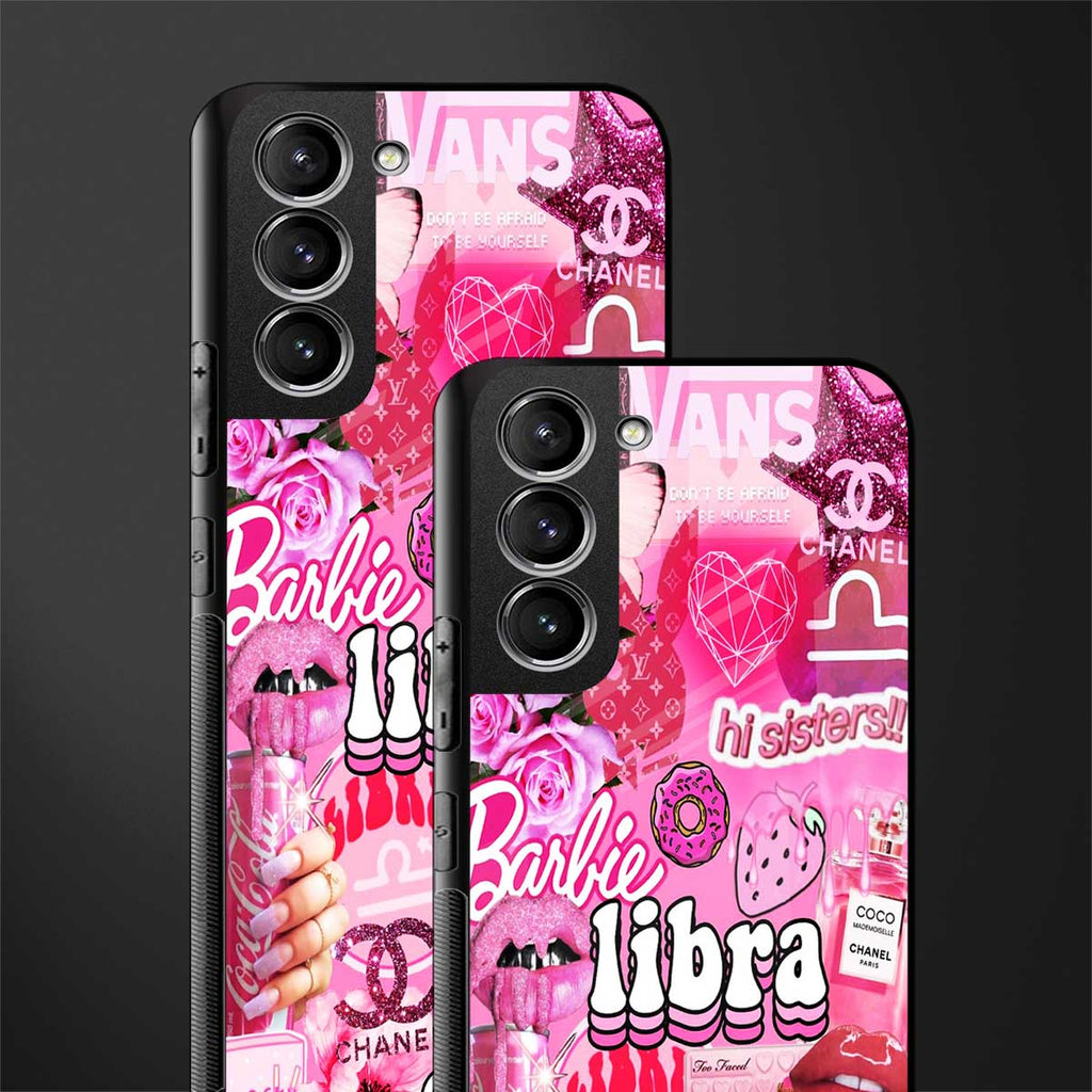 libra aesthetic collage glass case for samsung galaxy s21 fe 5g image-2