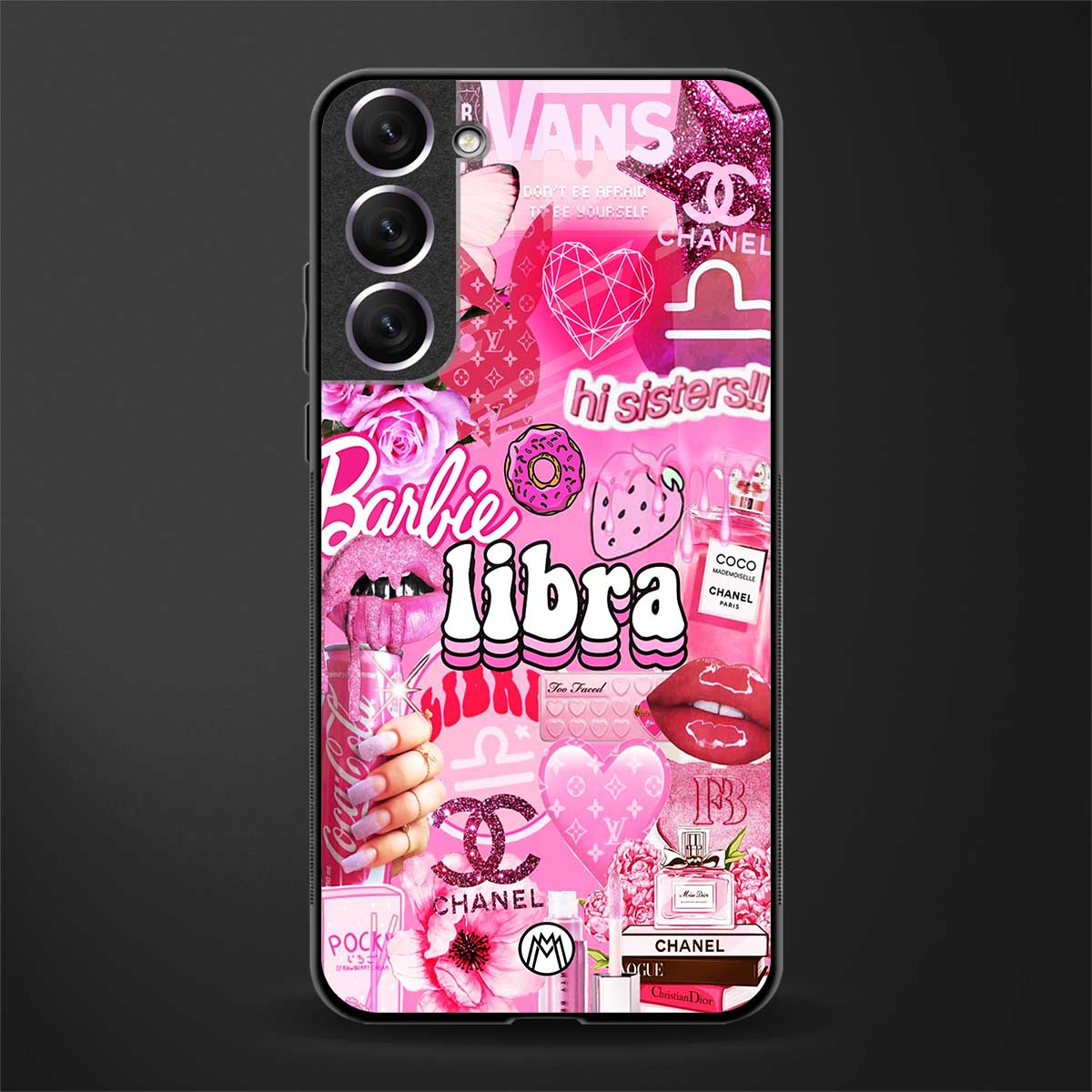 libra aesthetic collage glass case for samsung galaxy s21 fe 5g image