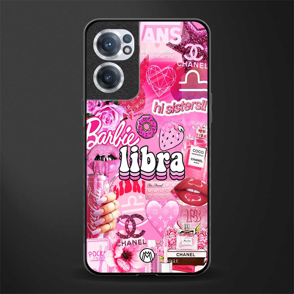 libra aesthetic collage glass case for oneplus nord ce 2 5g image