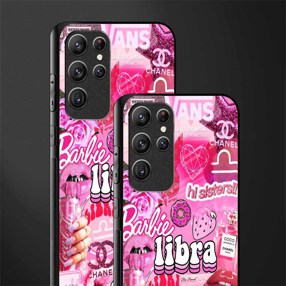libra aesthetic collage glass case for samsung galaxy s22 ultra 5g image-2