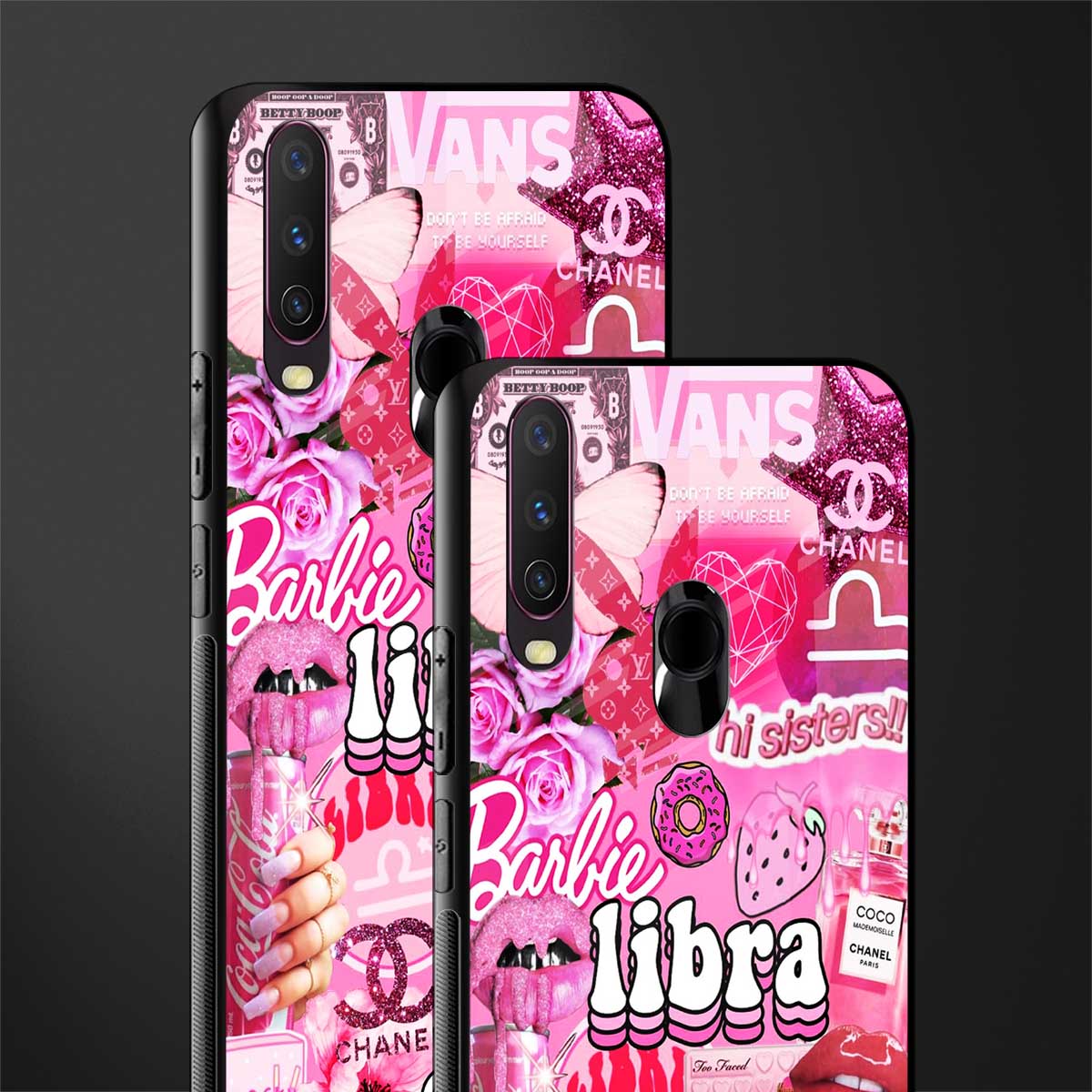 libra aesthetic collage glass case for vivo y17 image-2