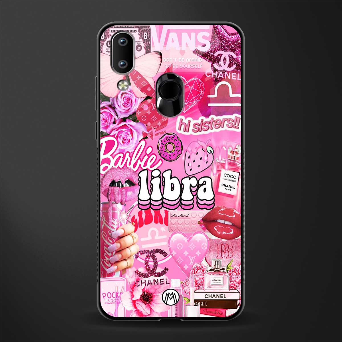 libra aesthetic collage glass case for vivo y95 image