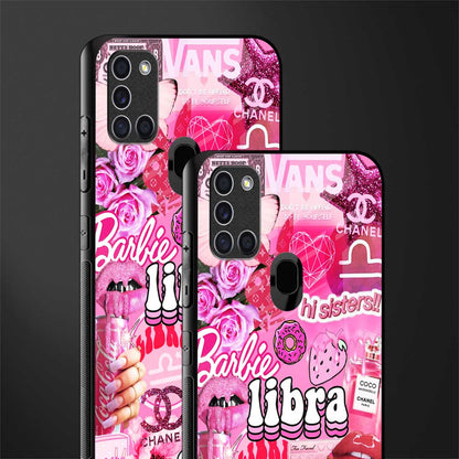 libra aesthetic collage glass case for samsung galaxy a21s image-2