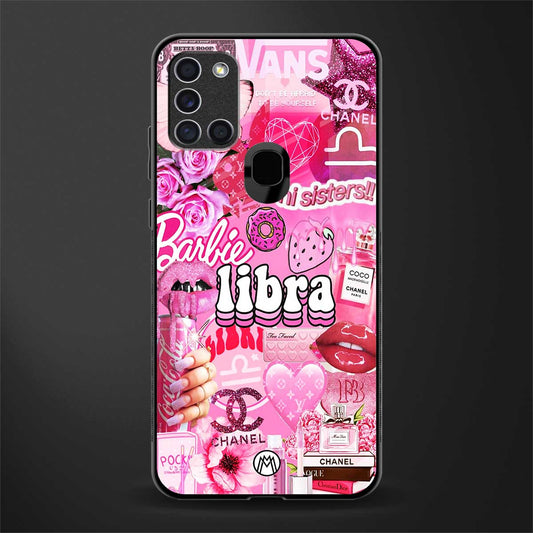 libra aesthetic collage glass case for samsung galaxy a21s image