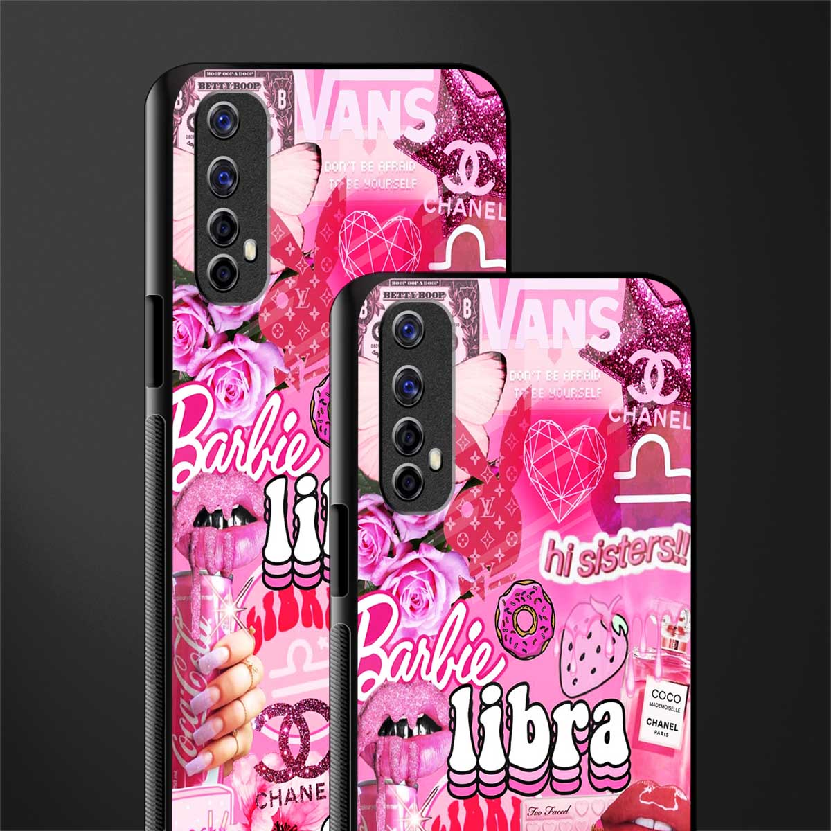 libra aesthetic collage glass case for realme 7 image-2