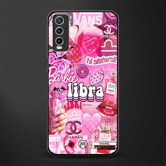 libra aesthetic collage glass case for vivo y20 image