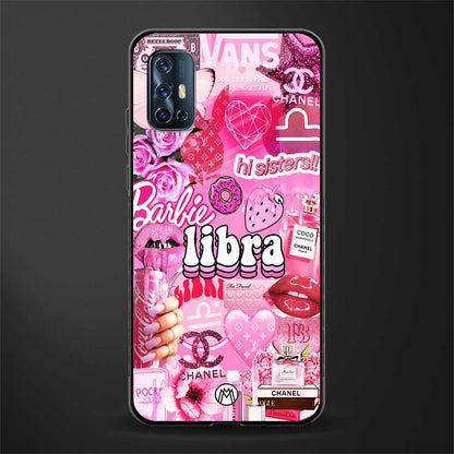 libra aesthetic collage glass case for vivo v17 image