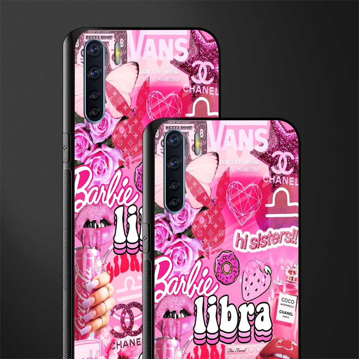 libra aesthetic collage glass case for oppo f15 image-2